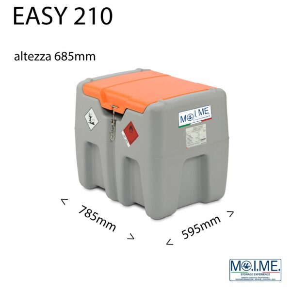 misure serbatoio cemo easy 210 l