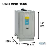 UNITANK 1000 Serbatoio Gasolio in HDPE con vasca di raccolta integrata in lamiera zincata